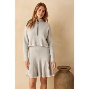 Daily Practice by Anthropologie Gray Pullover Sweater Dress   Women's Size Large